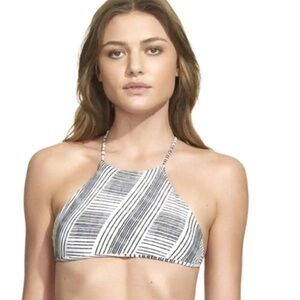 VIX Sarah Printed High Neck Halter Bikini Top